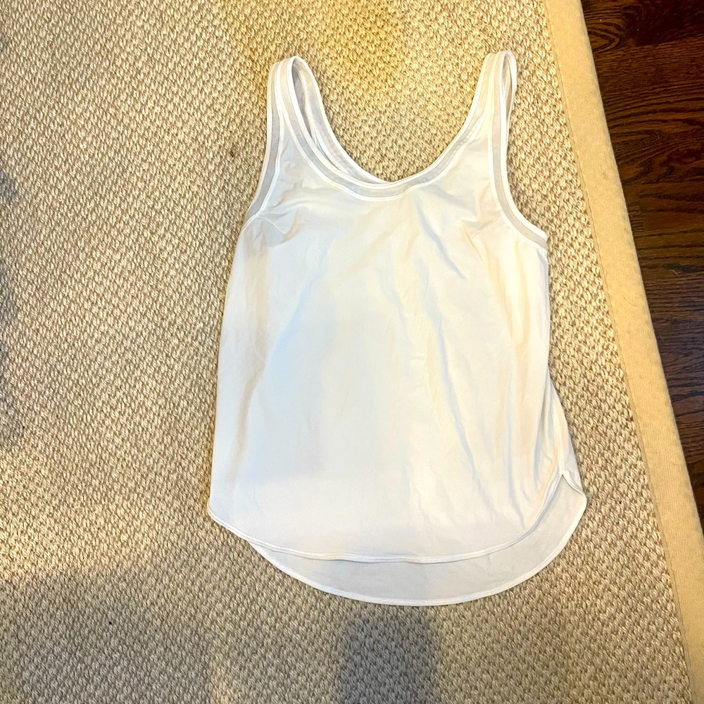 White Lululemon tank top size 8